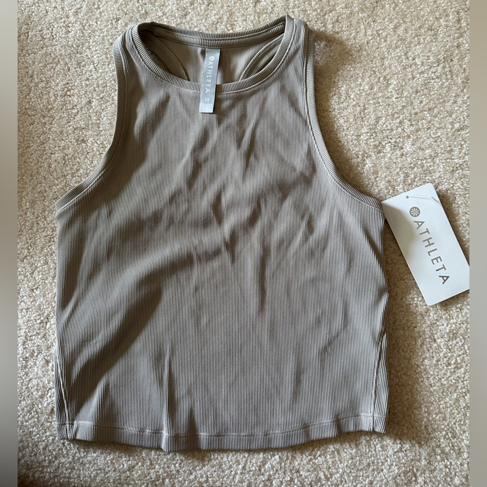 Athleta Rib Shanti Crop Tank XS